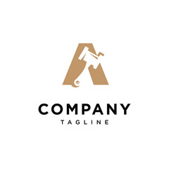 Letter A Auction Logo Icon vector