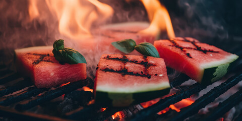 Grilled Watermelon with Basil: A Summer Delight