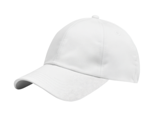 White Baseball Cap Mockup Front View, Isolated on Transparent Background, Apparel Design, Hat, Cap, Mockup