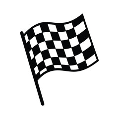 Fototapeta premium Racing flag silhouette vector 