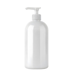 Blank Cosmetic Dispenser Bottle with Pump, Transparent Background