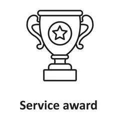 Service award :Vector Icon which can easily modify or edit
