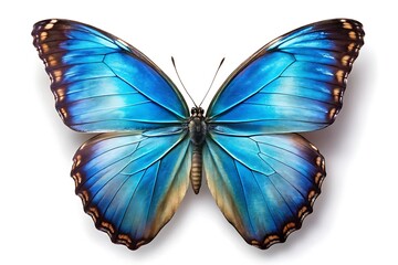Fototapeta premium Blue butterfly with brown spots