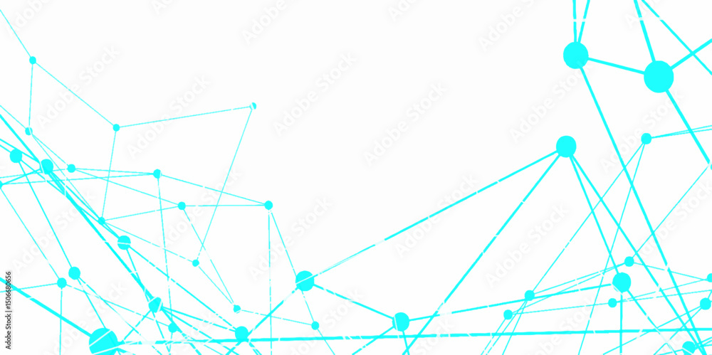 Poster abstract technology connection network of particles and lines. network patterned background. connect