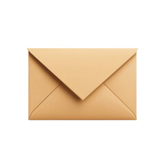 Receiving hope a tan envelope symbolizes an anticipated message of love on transparent background