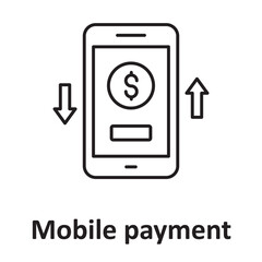 Mobile payment :Vector Icon which can easily modify or edit