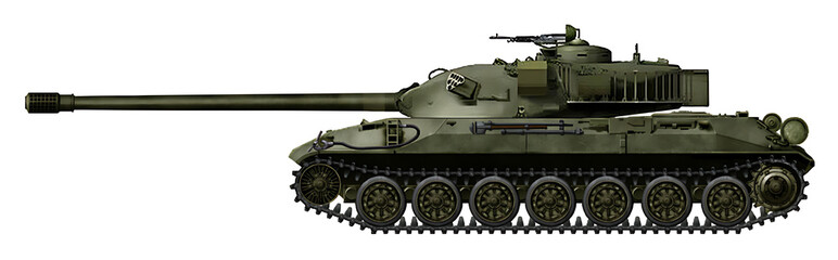 ChIS-7 Mk5 (Alternative IS-7 tank with a turret from the Chieftain tank and a 130mm gun) © Tikros