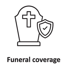 Obraz premium Funeral coverage :Vector Icon which can easily modify or edit