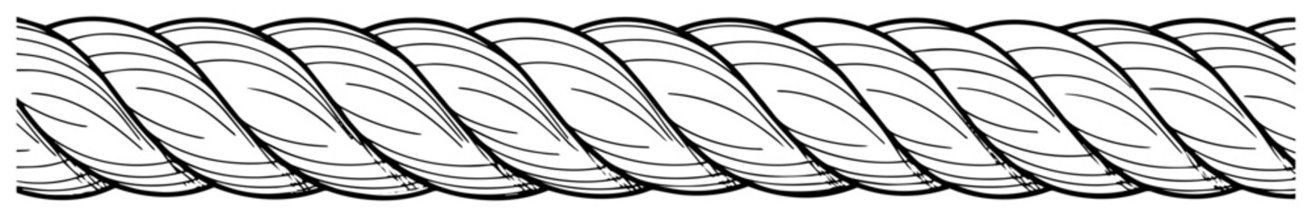 twisted rope outline sketch vector element
