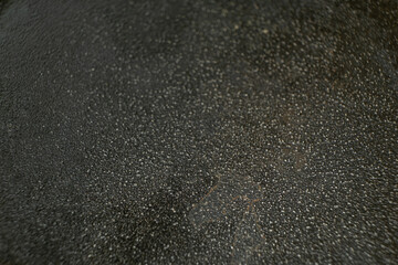 Rust stains on cast iron surface, macro