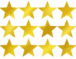 Fototapeta premium Gold stars on white background