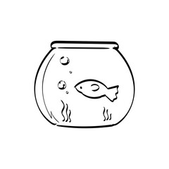 Hand Drawn Pet Veterinary Outlined Illustration