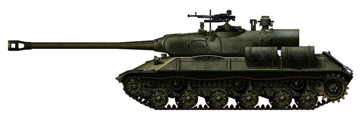 IS-IIIMZ (Alternative IS-3 tank with a loading mechanism in the stern of the turret and a 122mm D-25T gun) © Tikros
