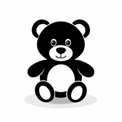 Teddy Bear Silhouette – Baby Toy Vector Icon