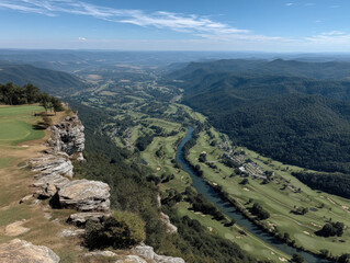 Scenic view of the Cumberland Gap mountain pass