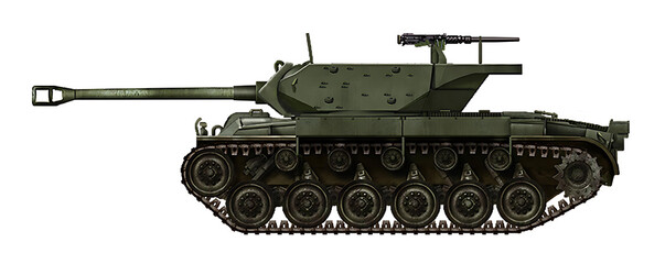 M26 Wolverine (Alternative M26 tank with M10 Wolverine turret and 90mm gun) © Tikros