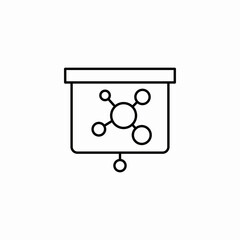 b=hub screen presentation icon sign vector
