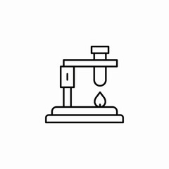 bunsen burner icon sign vector