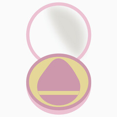 vector illustrations of a pink make up