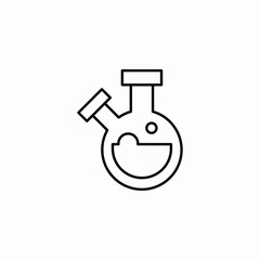 distillation flask icon sign vector
