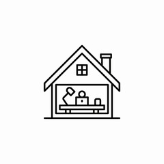 home office icon sign vector