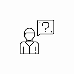 male question icon sign vector