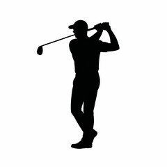 golf player silhouette