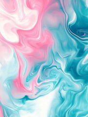 Fototapeta premium Abstract Fluid Art: A Mesmerizing Dance of Pink and Blue - Modern Texture Background for Creative Designs and Artistic Expression (147 characters)