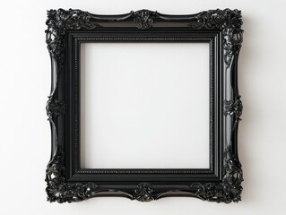 Elegant Black Ornate Frame: Vintage Decorative Border for Art, Photos, and Mirrors �?? Perfect for Interior Design, Gallery Displays, and Stylish Presentations
