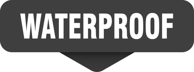 waterproof sticker. waterproof sign on transparent background