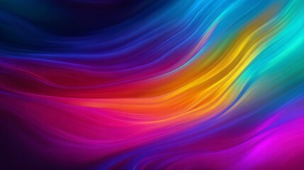 Fototapeta premium Abstract colorful background with bright rainbow lines design, energy waves, and motion texture pattern illustration
