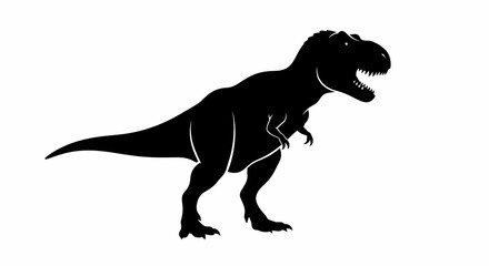 Powerful Tyrannosaurus Rex Silhouette Prehistoric Predator Illustration