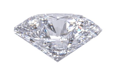 3d diamond on transparent background