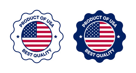 Made in USA vector icon sen. Made in America badges and emblems © Evgeny