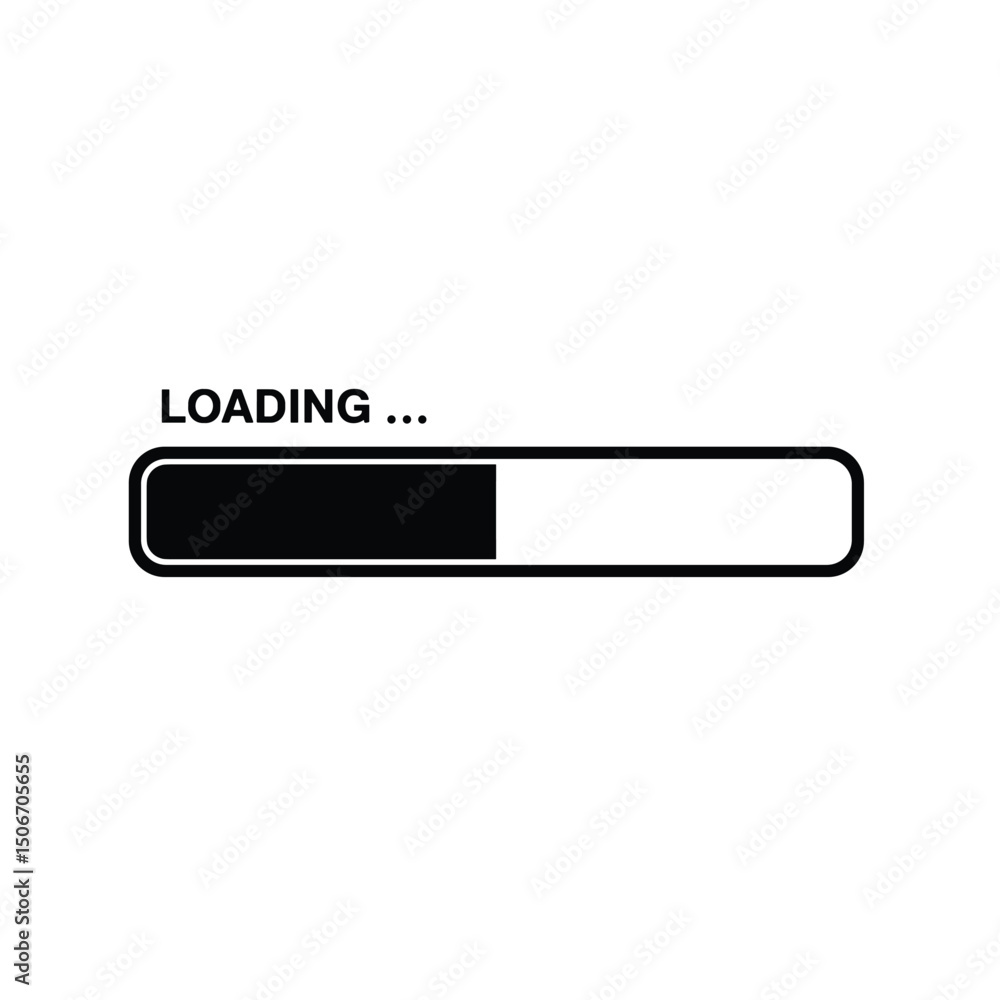 Poster loading bar symbol. website load bar vector icon set. set loadingbar progress icon, circle loader co