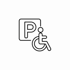 accessible parking icon sign vector
