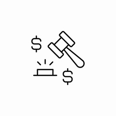 auction fair icon sign vector