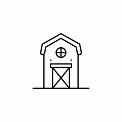 barn livestock icon sign vector