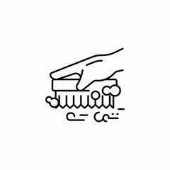 brush scrubbing icon sign vector