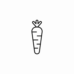 carrot vegetables icon sign vector