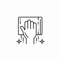 Obraz premium cleaning wipes icon sign vector