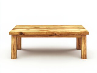 Fototapeta premium Elegant Wooden Table: A Rustic Charm for Modern Interiors, Perfect for Dining, Home Decor, and Minimalist Design, with Clean Lines and a Polished Surface