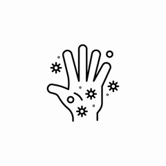 dirty hand icon sign vector