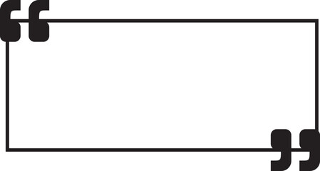 Quote box template graphic. Blank space frame for illustration and element
