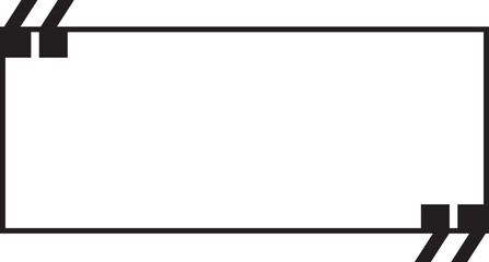 Quote box template graphic. Blank space frame for illustration and element