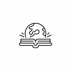 geography book icon sign vector
