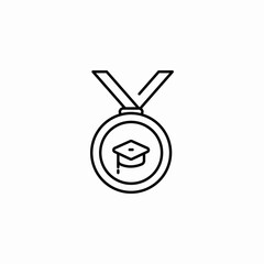 graduate medal icon sign vector