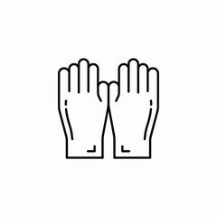 hand gloves icon sign vector