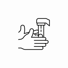 hand washing foam icon sign vector