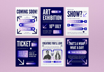 Pink Utilitarian Exhibition Social Media